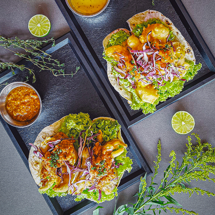 Salted Egg Prawn Tacos from Knock Knock: Dawn - Dusk in Kallang, Singapore