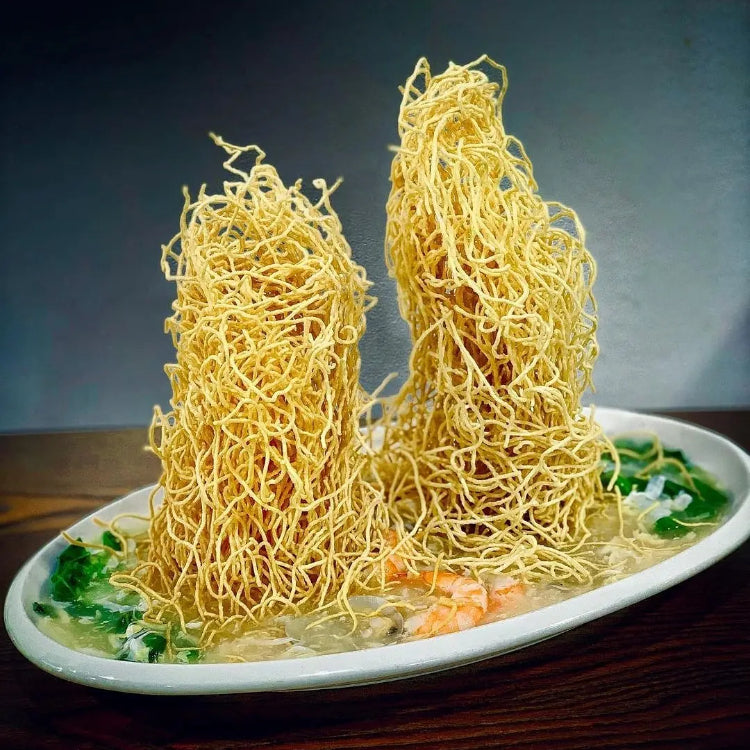 ‌Twin Towers Crispy Noodles in Seafood Superior Broth by Lam's Garden 林苑 on Chope